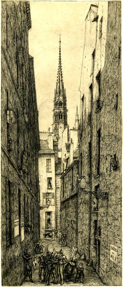 Meryon - La Rue des Chantres, Paris, 1865,1209.655