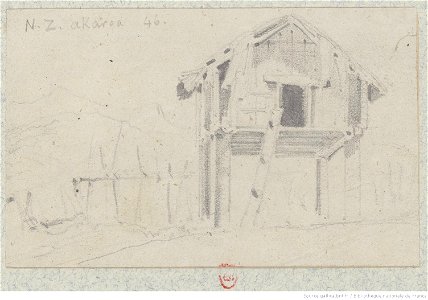 Meryon - Case montée sur poteaux, btv1b550021698