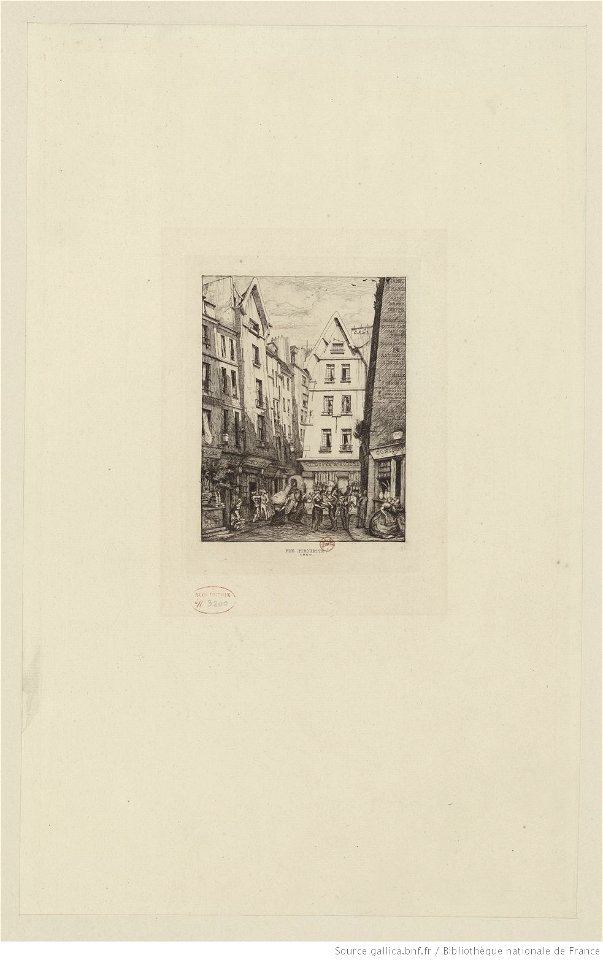 Meryon - Rue Pirouette, 3ème état, btv1b550022167