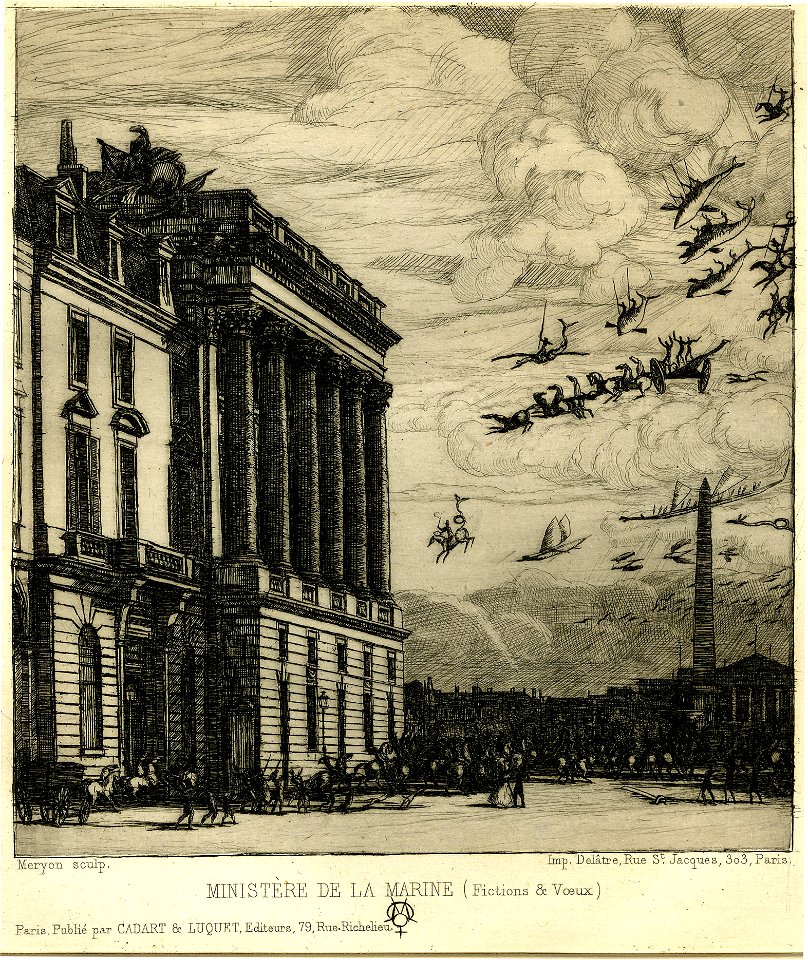 Meryon - Ministère de la Marine (Fictions et Voeux), 1876,1111.540