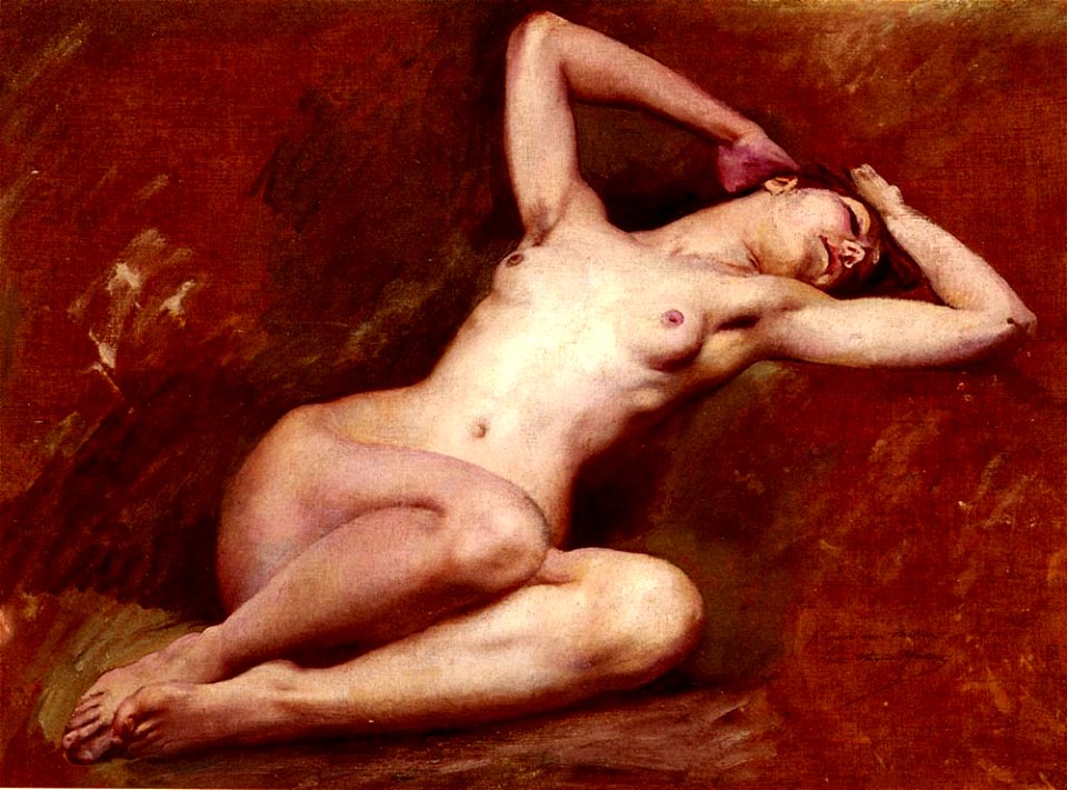 Merson Luc Olivier Etude Pour La Figure De La Source