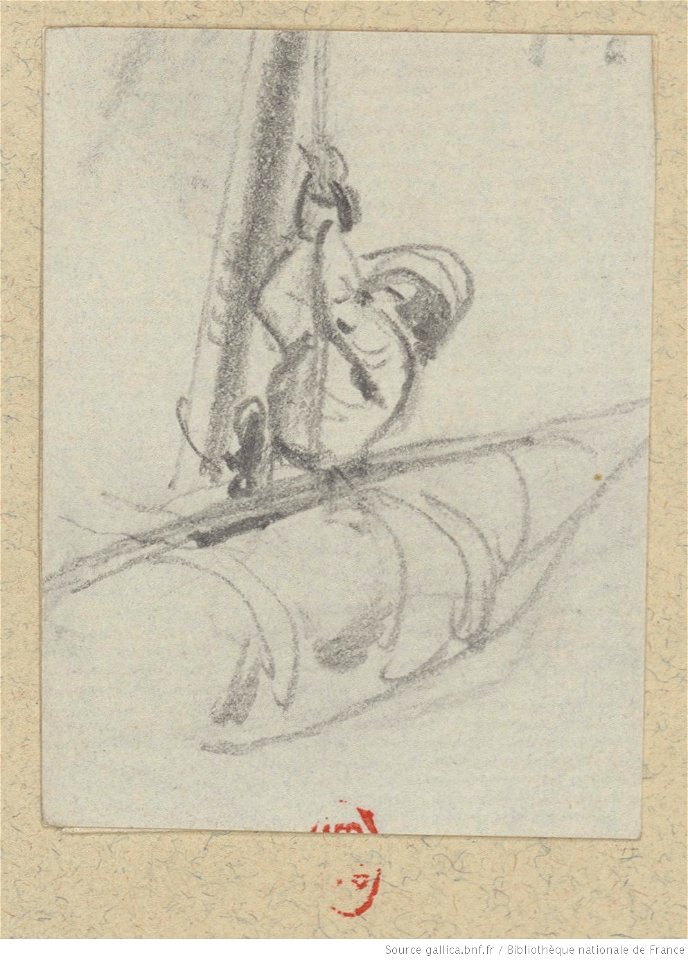 Meryon - Neuf petits croquis études de matelots manoeuvrant, btv1b550021730, vue 4