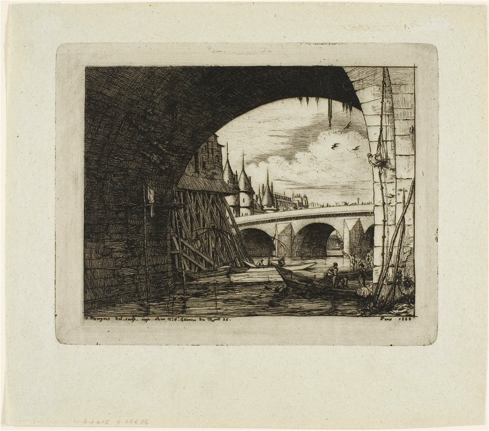 Meryon - An Arch of Pont Notre-Dame, Paris, 1939.2070