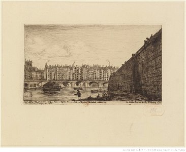 Meryon - Le Pont-au-Change, vers 1784, 5ème état, btv1b55002205c
