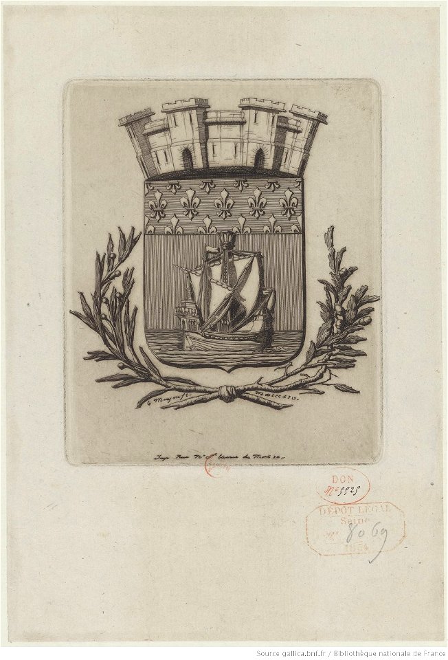Meryon - Armes symboliques de la ville de Paris, btv1b550011080