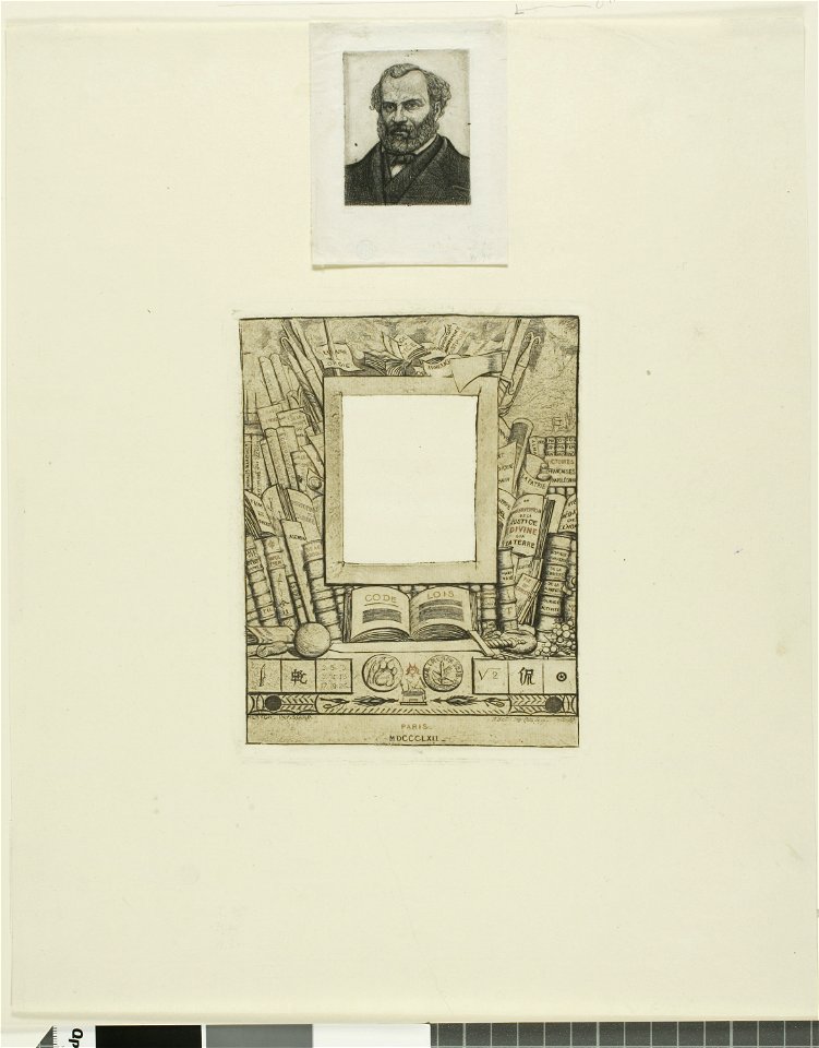 Meryon - Design for a Frame for the Portrait of Armand Guéraud, 1909.198