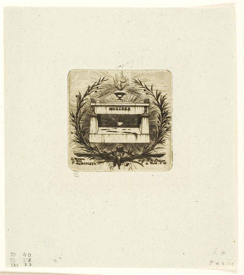 Meryon - Molière’s Tomb, Père-Lachaise Cemetery, Paris, 1909.186