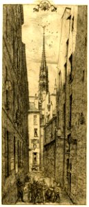 Meryon - La Rue des Chantres, Paris, 1870,0709.192