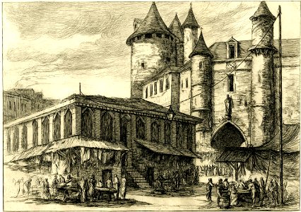 Meryon - Le Grand Châtelet à Paris, vers 1780, 1870,0709.196