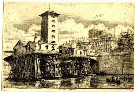 Meryon - La Pompe Notre-Dame, Paris, 1866,0210.270