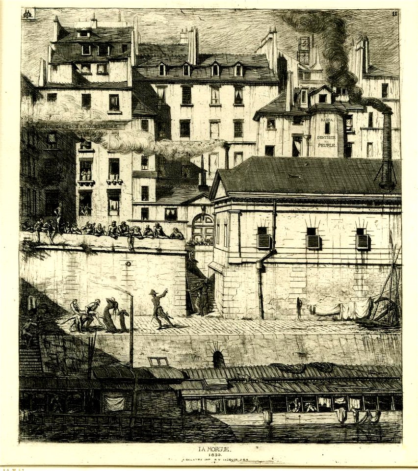 Meryon - Le Morgue, Paris (The mortuary), 1908,0616.65
