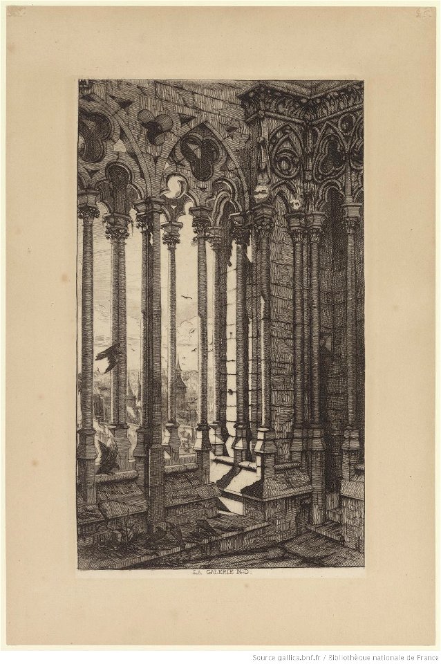 Meryon - La galerie Notre-Dame, 4e état, btv1b55001116h