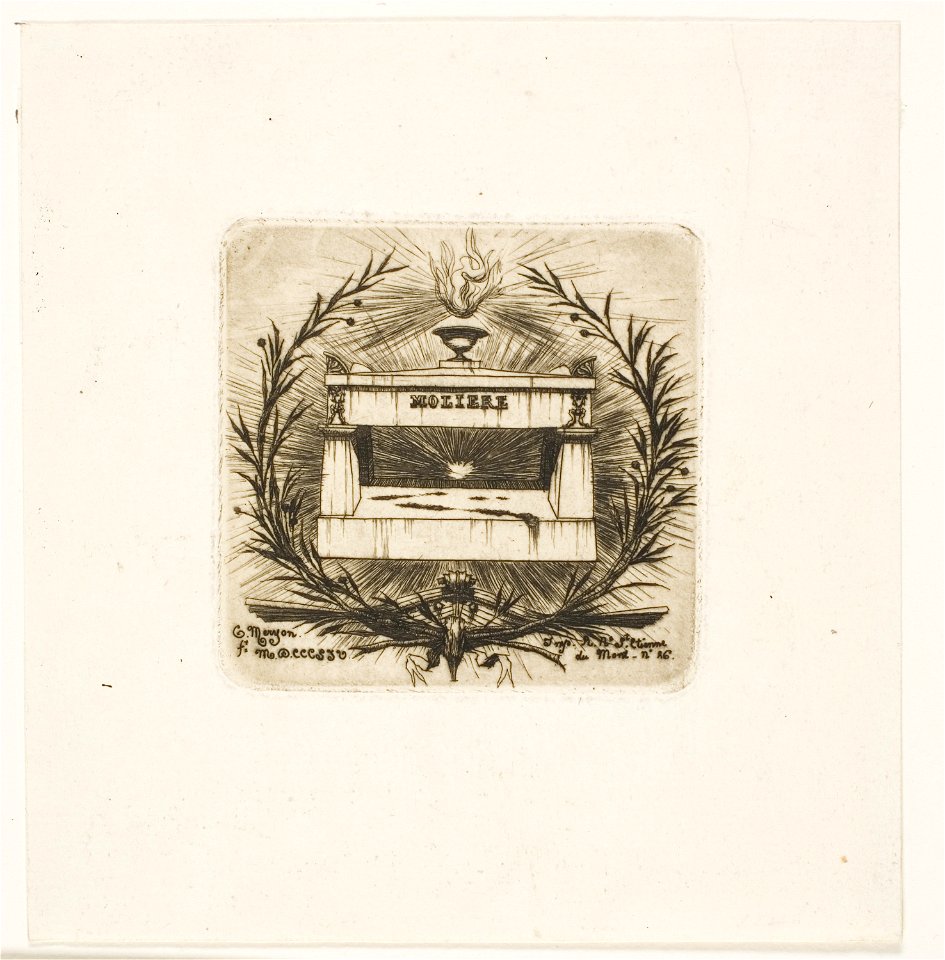 Meryon - Molière’s Tomb, Père-Lachaise Cemetery, Paris, 1938.1659