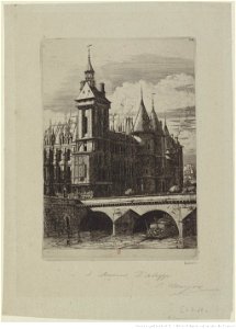 Meryon - La tour de l'horloge, 4e état, btv1b55001092n