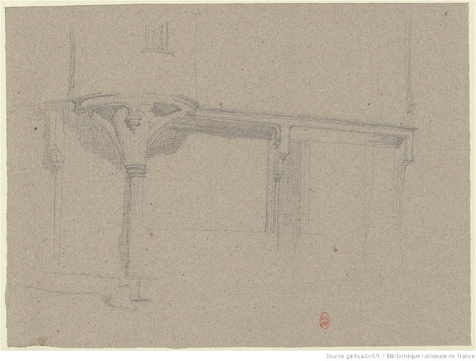 Meryon - Croquis de portes et fragments architecturaux à Bourges, btv1b550026265