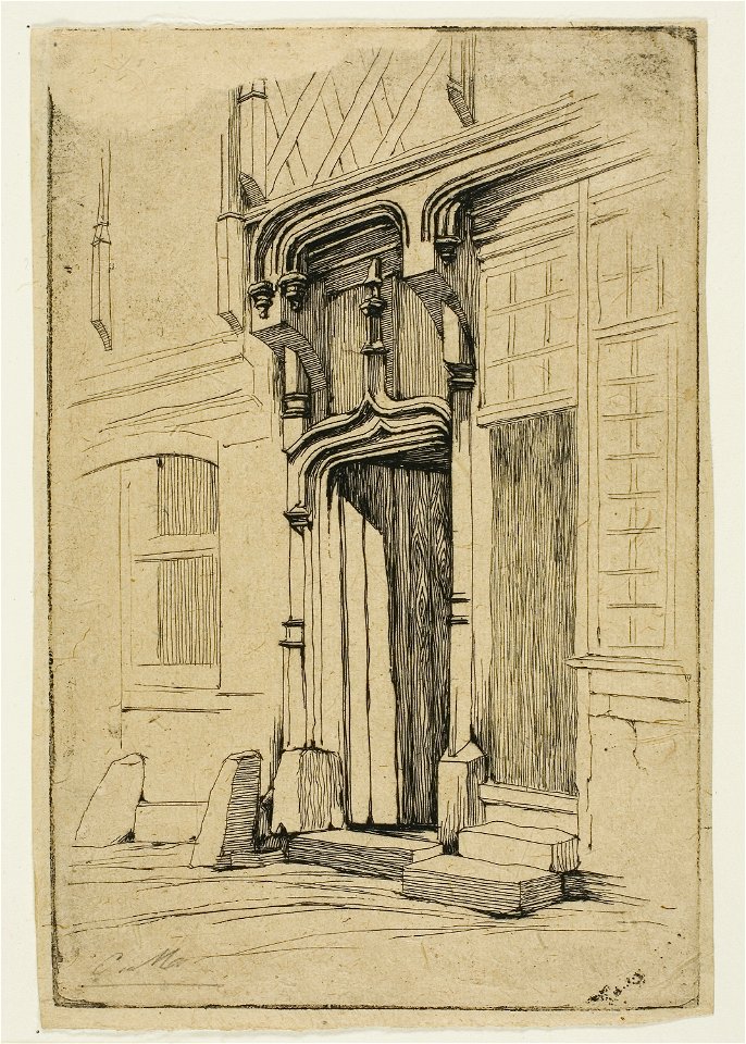 Meryon - Doorway of an Ancient Convent, in the rue Mirabeau, Bourges, 1947.700