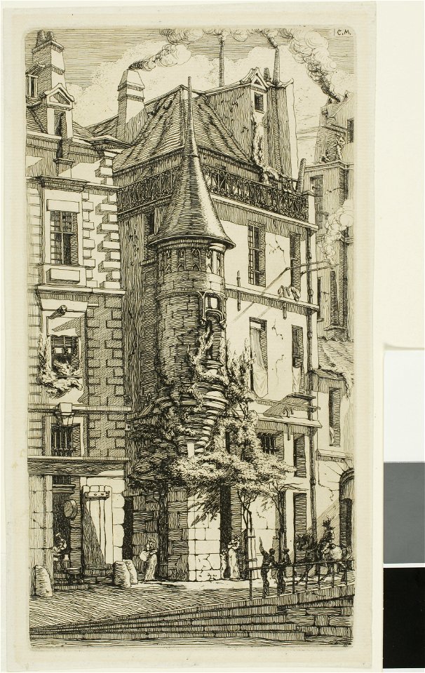 Meryon - House with a Turret, rue de la Tixéranderie, 1978.73