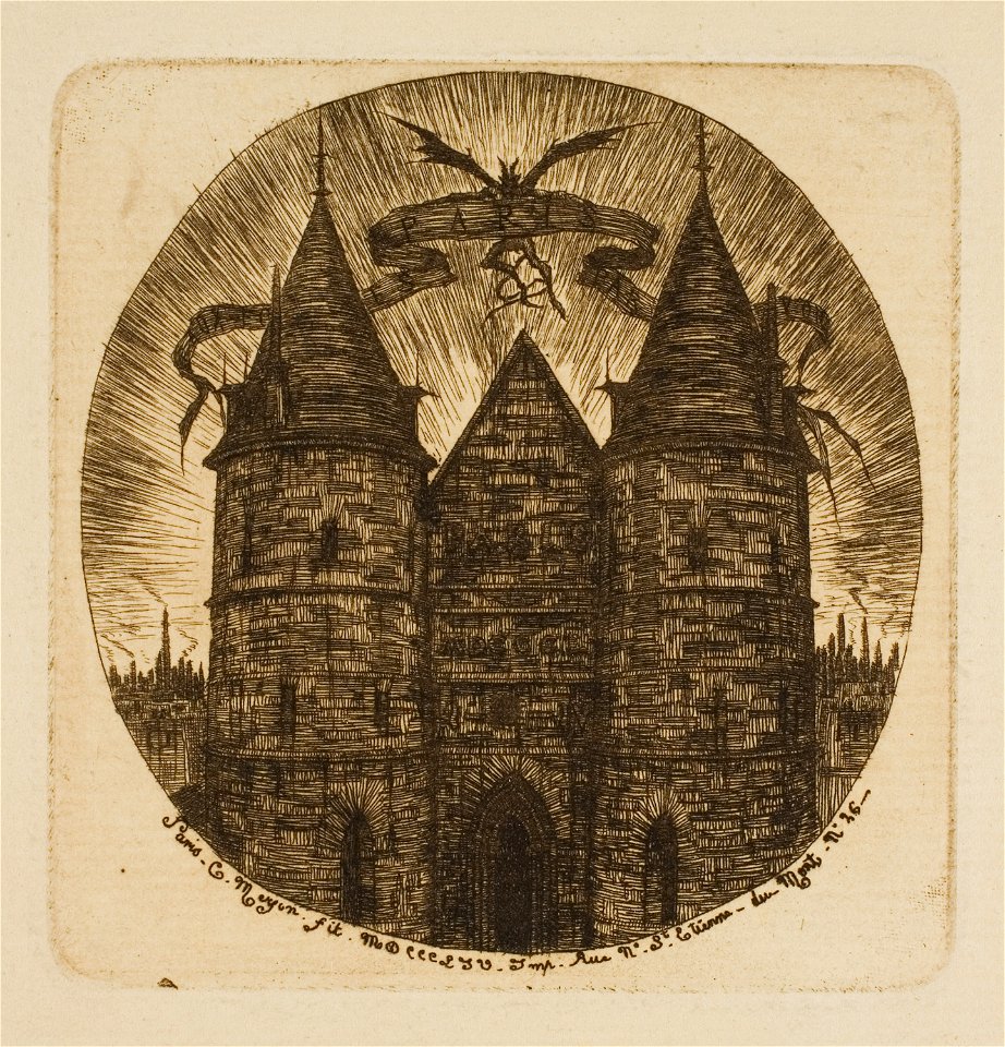 Meryon - The Old Gate of the Palais de Justice, Paris, 1938.1640