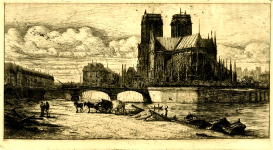Meryon - L'abside de Notre-Dame de Paris, 1878,0713.2672