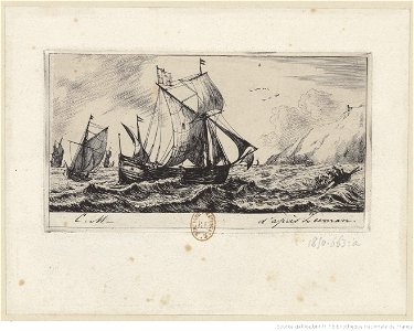 Meryon - Galiote de Jean de Vyl de Rotterdam, 2ème état, btv1b55001047t