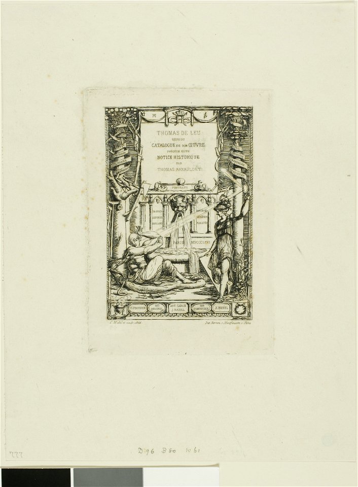 Meryon - Frontispiece for the Catalogue of the Work of Thomas De Leu, 1909.200
