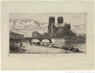 Meryon - L'abside de Notre-Dame de Paris, 3e état, btv1b550011135