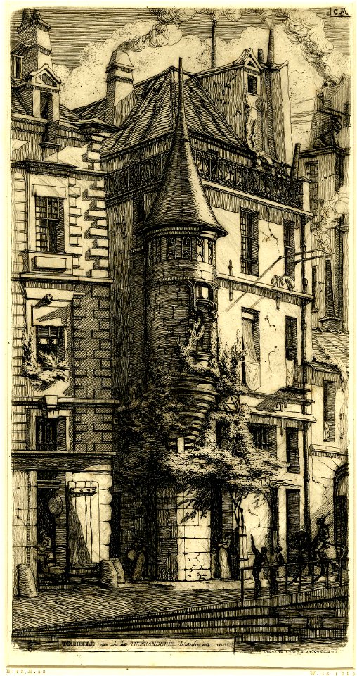 Meryon - Tourelle de la Rue de la Tixéranderie, Paris, 1866,0210.269