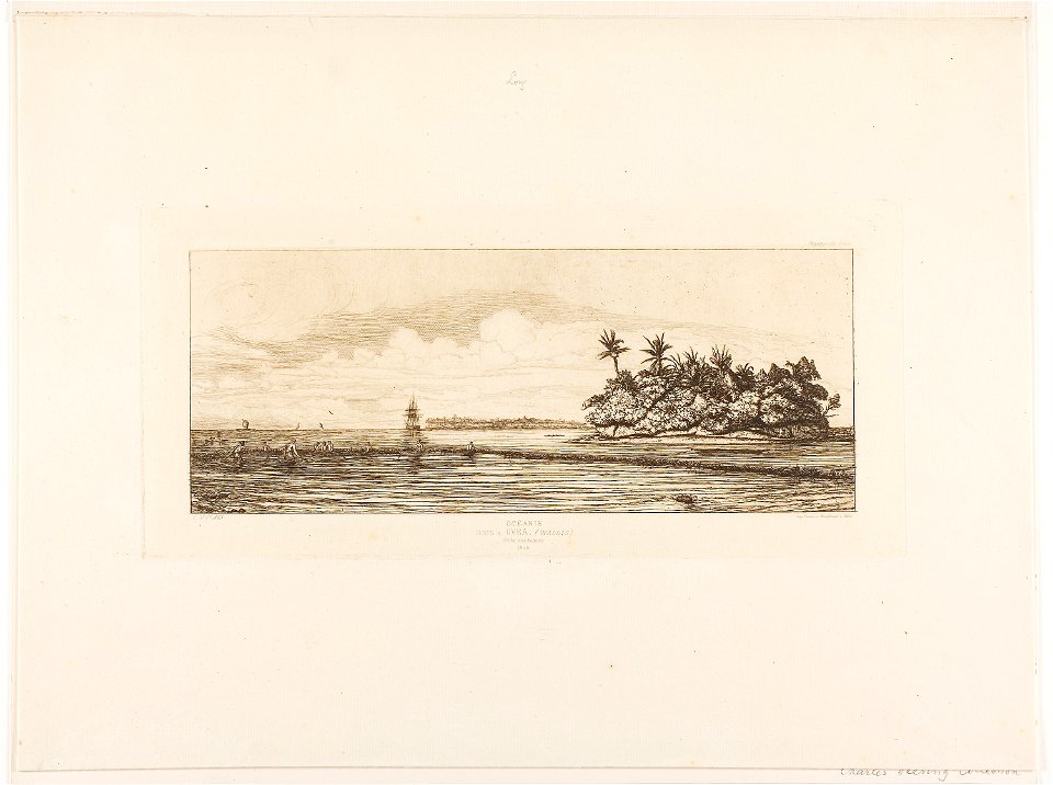 Meryon - Oceania Fishing, Near Islands with Palms in the Uea or Wallis Group, 1845, 1927.4401.3