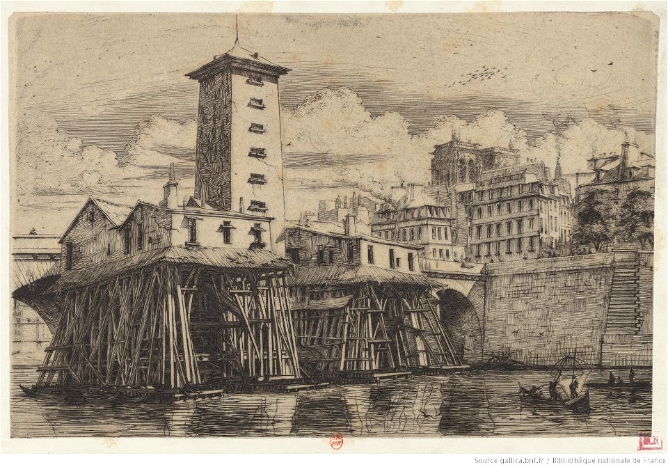 Meryon - La pompe Notre-Dame, 2e état, btv1b550011387