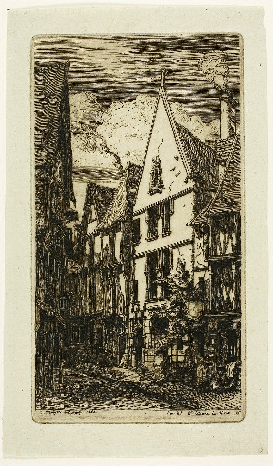 Meryon - Rue des Toiles, Bourges, 1938.1654