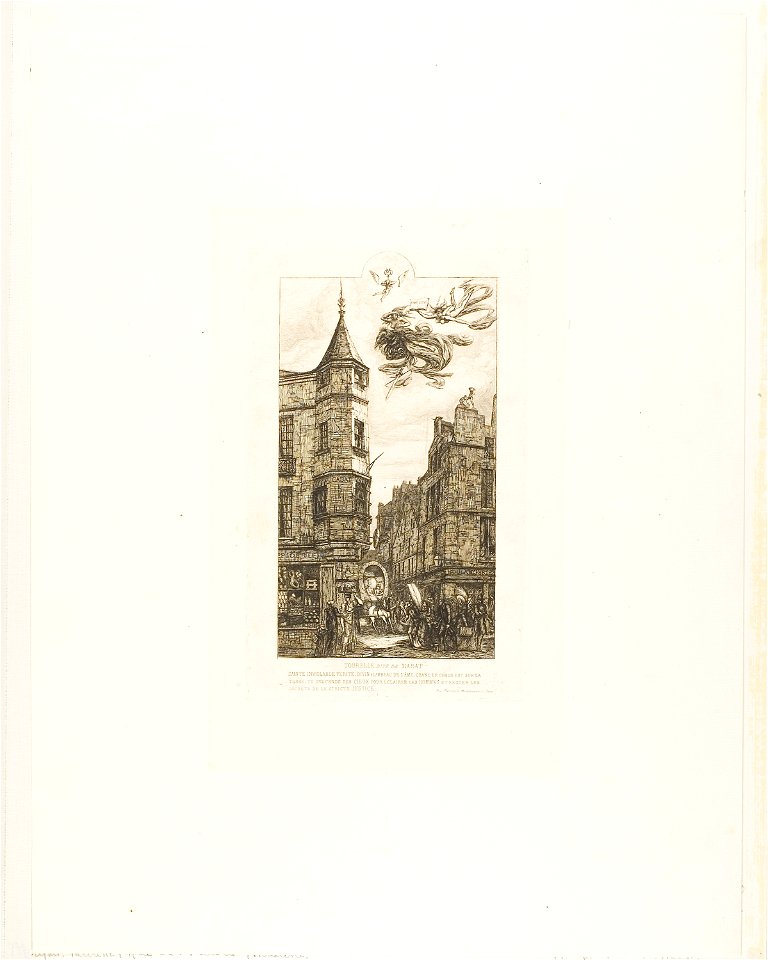 Meryon - House with a Turret, No 22, rue de l’Ecole de Médecine, Paris (called the Turret of Marat), 1938.1662