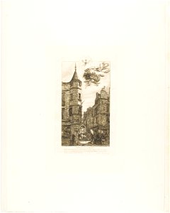 Meryon - House with a Turret, No 22, rue de l’Ecole de Médecine, Paris (called the Turret of Marat), 1938.1662
