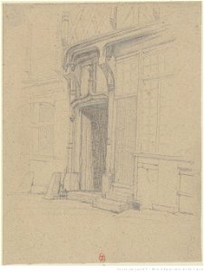 Meryon - Croquis de portes et fragments architecturaux à Bourges, btv1b550026248