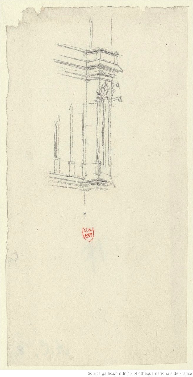 Meryon - Neuf croquis d'études pour Notre-Dame de Paris, btv1b55002634p