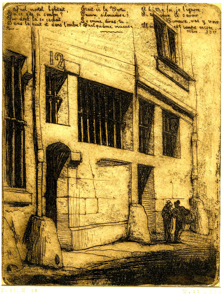 Meryon - La rue des Mauvais Garçons, Paris, 1862,1011.692
