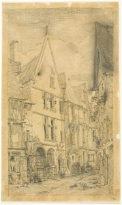 Meryon - Rue des Toiles, Bourges, 1853, 1920.2557