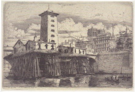 Meryon - Die Pumpe Notre-Dame - 1852