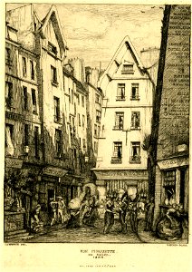 Meryon - La rue Pirouette aux Halles, Paris, 1876,1111.256