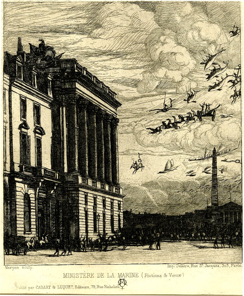 Meryon - Ministère de la Marine (Fictions et Voeux), 1877,1013.2856