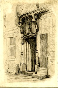 Meryon - Porte d'un ancien couvent, rue Mirabeau, à Bourges, 1865,1209.656