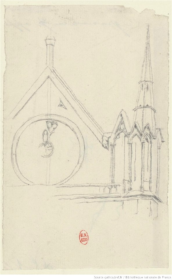 Meryon - Neuf croquis d'études pour Notre-Dame de Paris, btv1b550026337