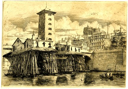 Meryon - La Pompe Notre-Dame, Paris, 1875,0710.991
