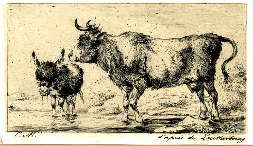 Meryon - La vache et l'anon, 1876,0510.236