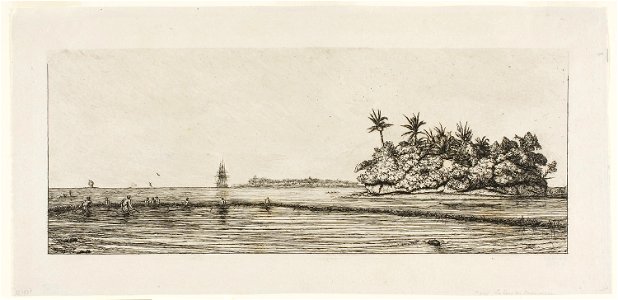 Meryon - Oceania Fishing, Near Islands with Palms in the Uea or Wallis Group, 1845, 1938.1639