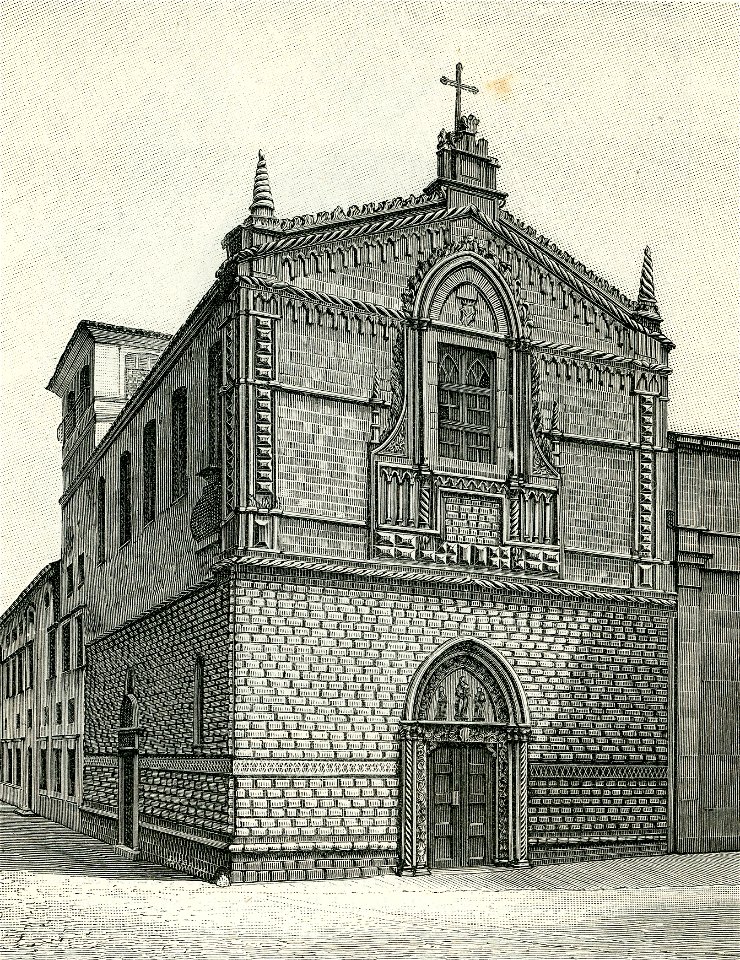 Messina chiesa di Santa Maria della Scala (xilografia di Barberis 1892)