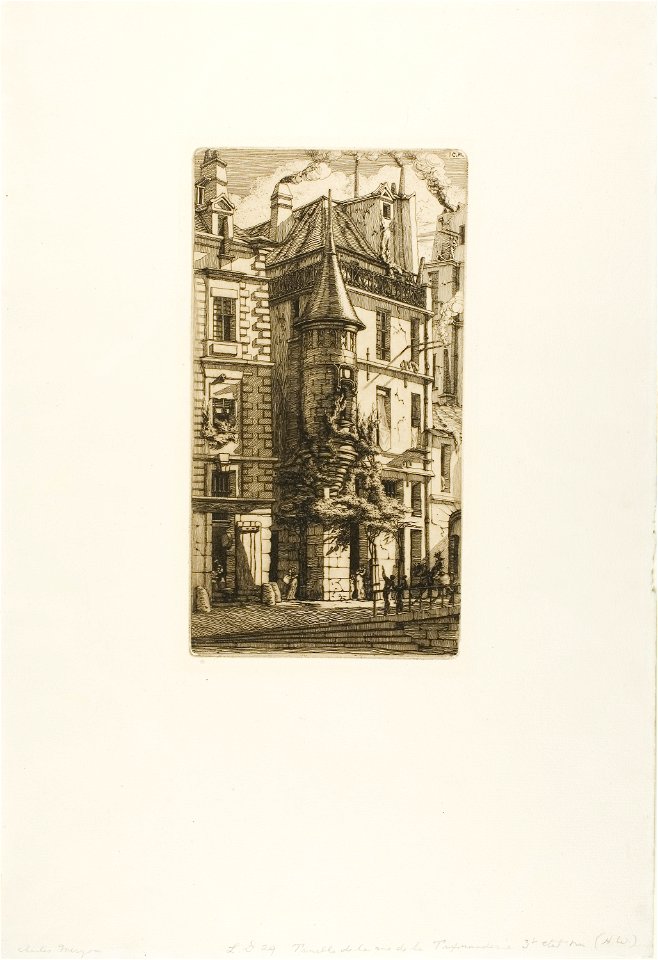 Meryon - House with a Turret, rue de la Tixéranderie, Paris, 1974.263