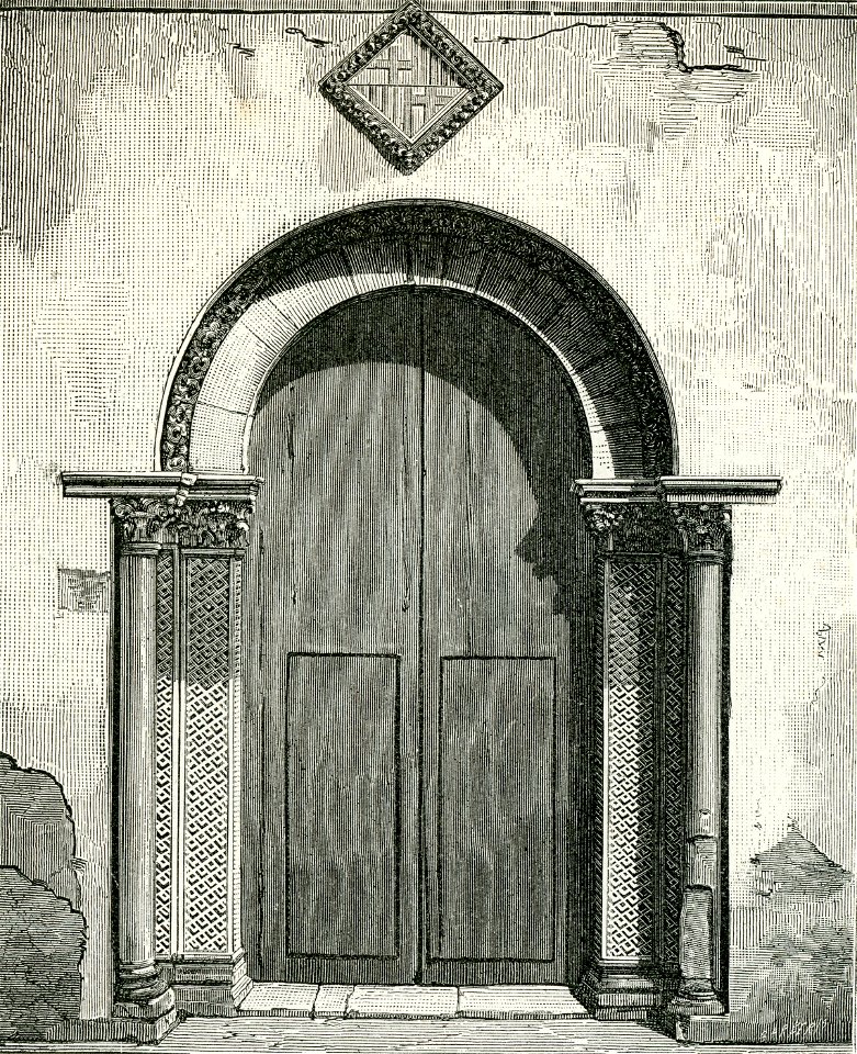 Messina porta della chiesa di Sant’Annunziata de Catalani (xilografia di Barberis 1892)