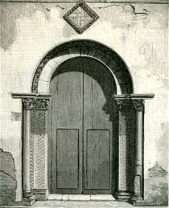 Messina porta della chiesa di Sant’Annunziata de Catalani (xilografia di Barberis 1892)