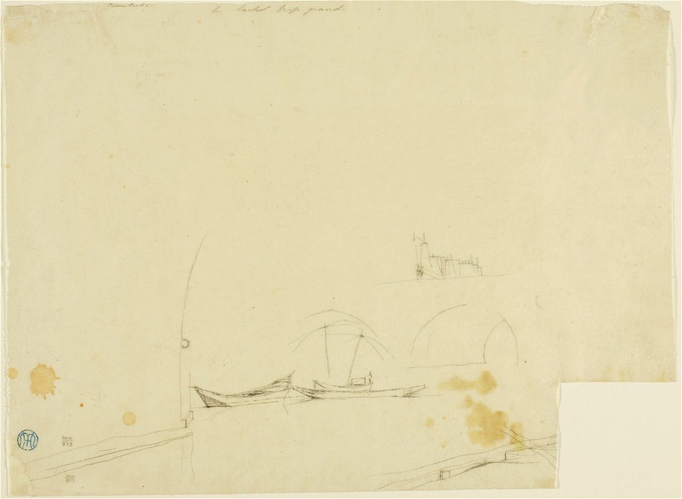 Meryon - Study for an arch of Pont Notre-Dame, Paris, 1853, 1909.297