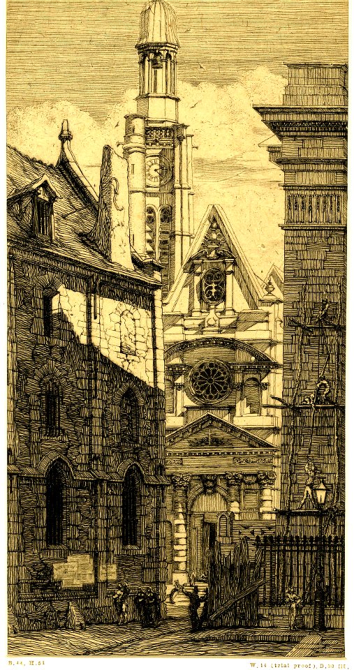 Meryon - Saint Étienne-du-Mont, Paris, 1913,1231.54